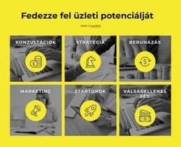 Fedezze Fel Üzleti Lehetőségeit - HTML Oldalsablon