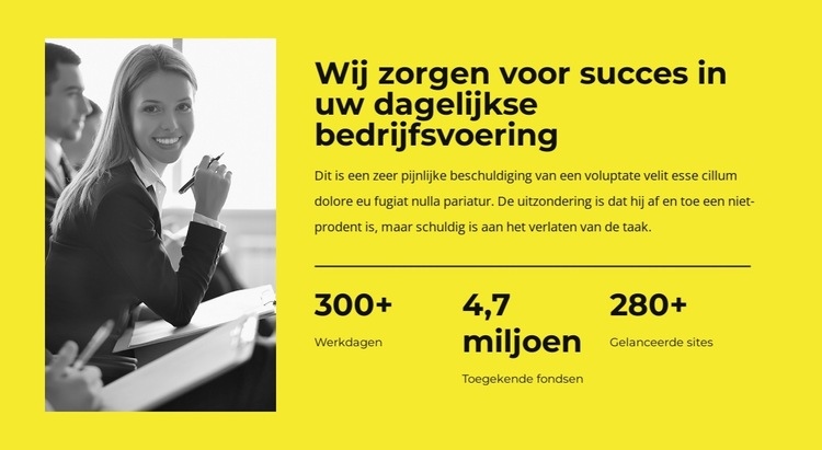 Wij zorgen voor succes in de dagelijkse bedrijfsvoering Html Website Builder