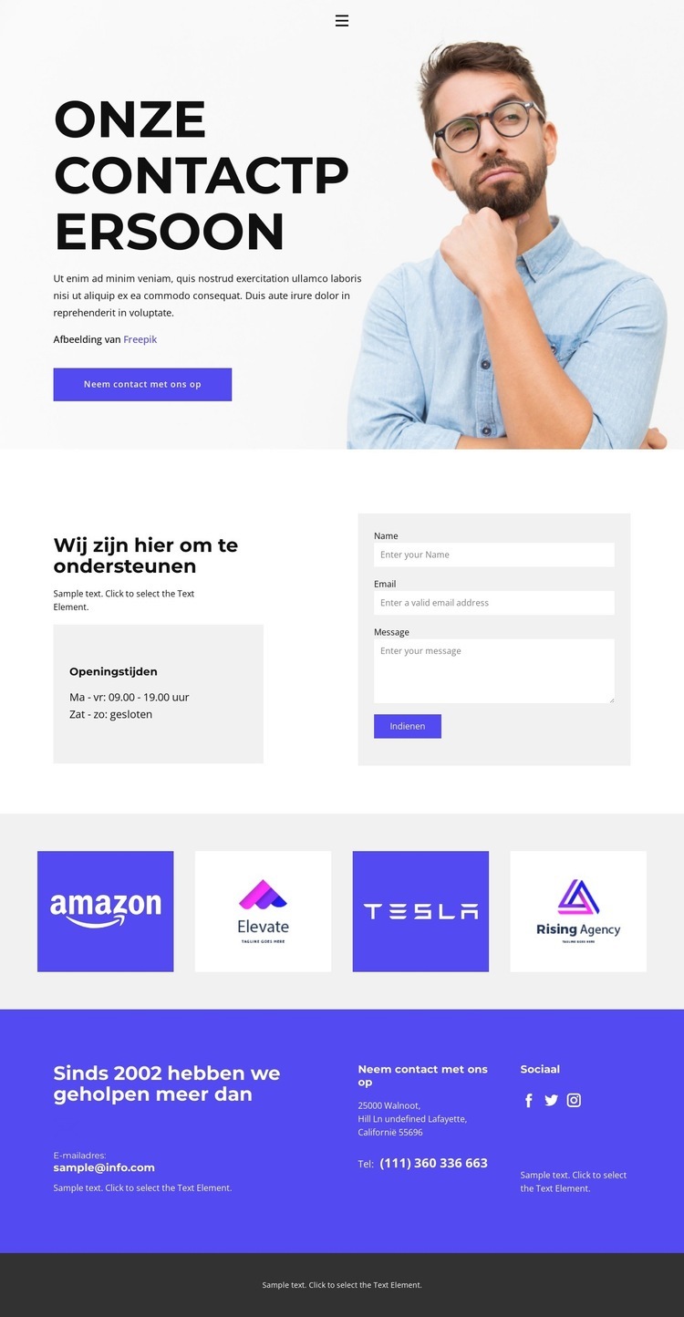 Contactpersonen van ons bureau Website ontwerp