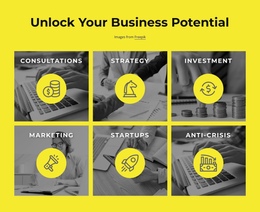 Unlock Your Business Potential Bootstrap HTML