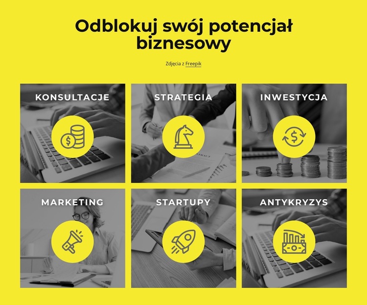 Odblokuj swój potencjał biznesowy Szablon witryny sieci Web