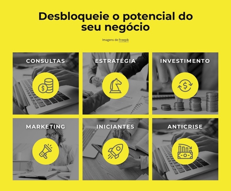 Desbloqueie o potencial do seu negócio Design do site