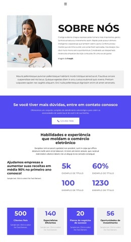 Maquete De Site Mais Criativa Para Conheça Nossas Atividades