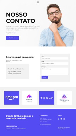 Contatos Do Nosso Escritório Modelo De Site HTML CSS