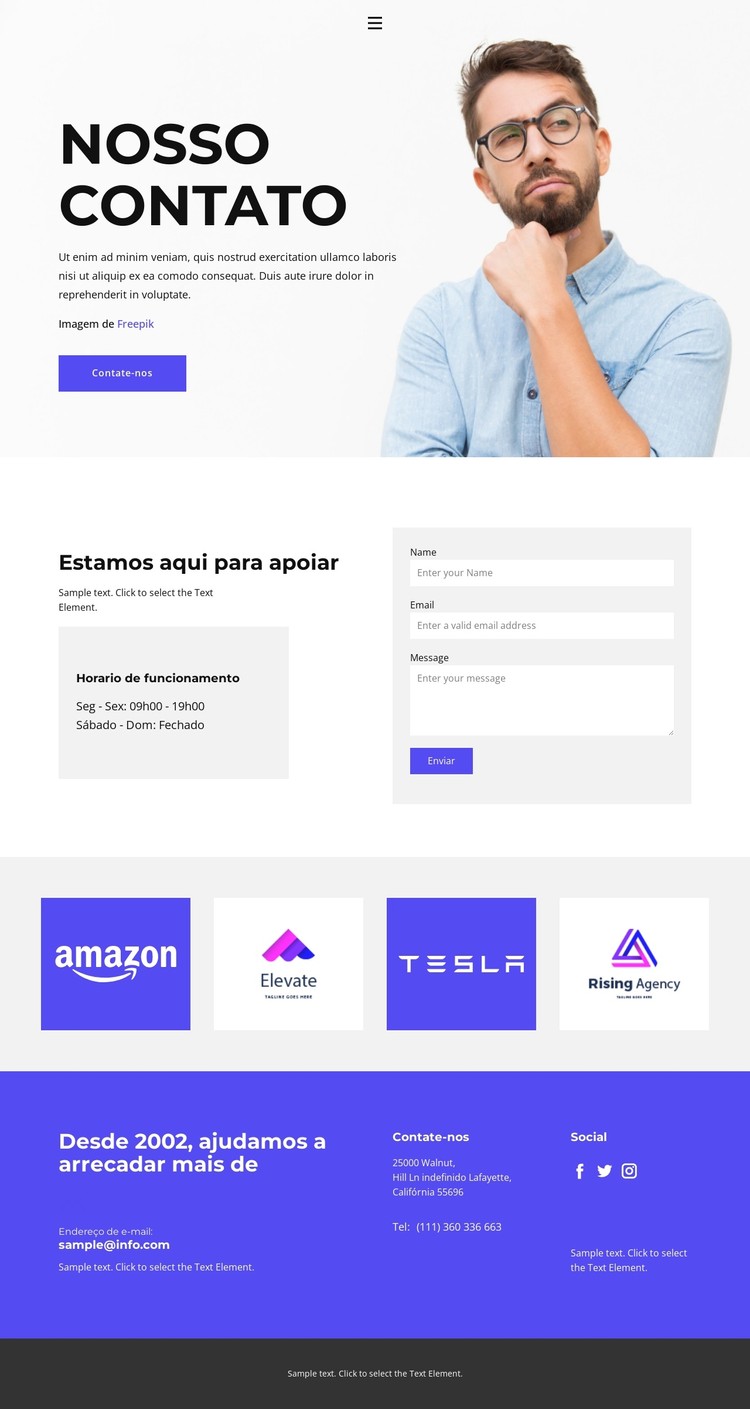 Contatos do nosso escritório Template CSS