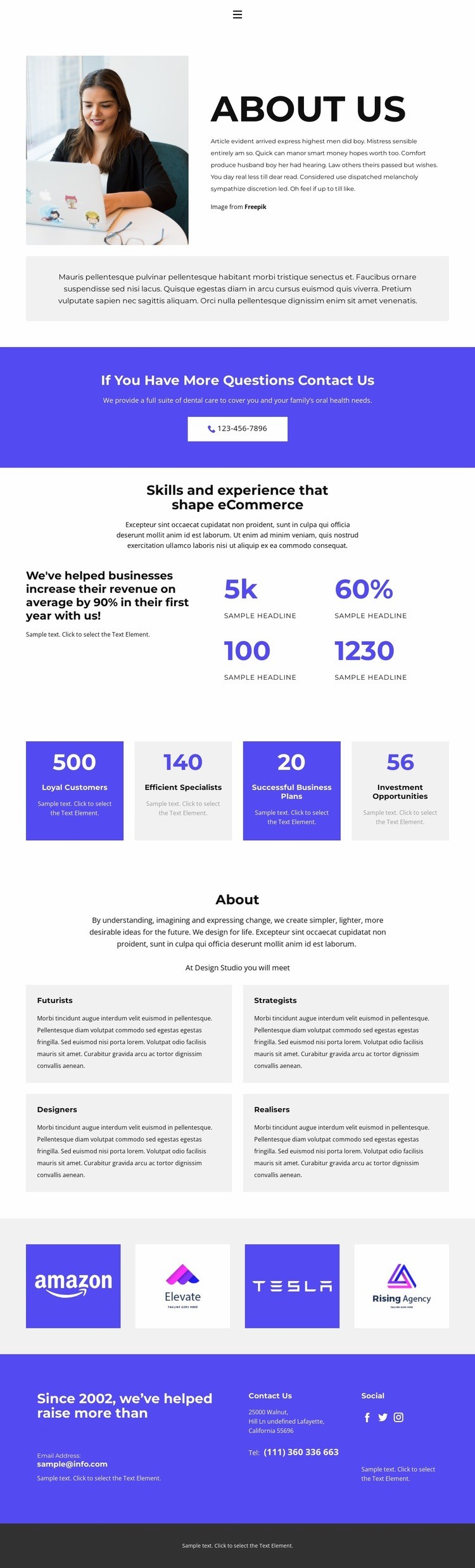 Get to know our activities Squarespace Template Alternative
