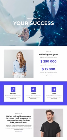 Premium Landing Page For Part Of Your Success