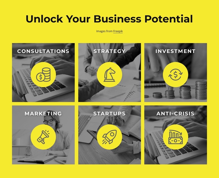 Unlock your business potential Website Template