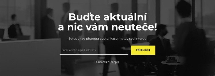 Udržujte aktuální informace Webový design