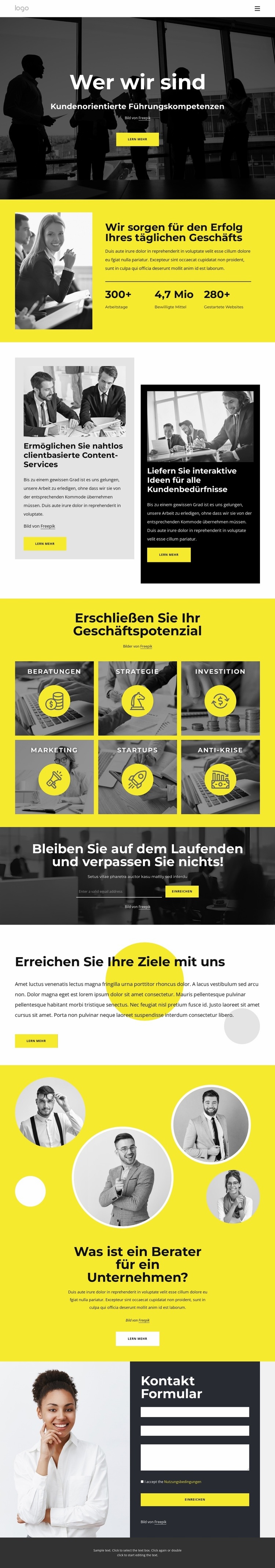 Erfahren Sie mehr über unsere Beratungsagentur HTML Website Builder