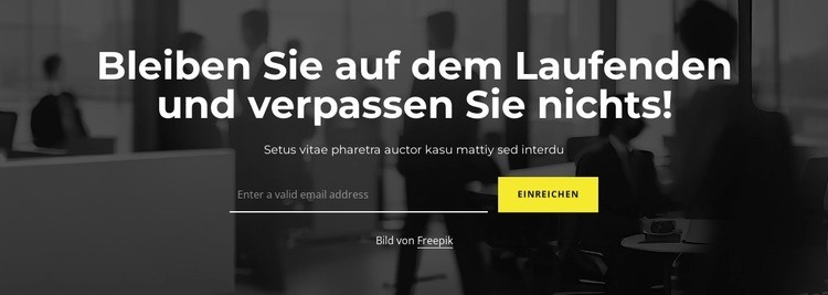 Neuesten Stand zu halten Website Builder-Vorlagen