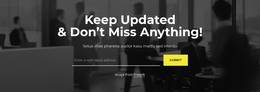 Keep Updated - HTML Code Template