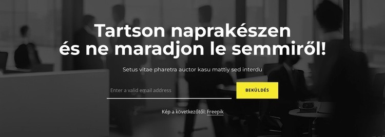 Legyen naprakész WordPress Téma