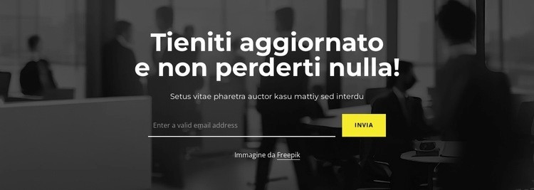 Tieniti aggiornato Costruttore di siti web HTML