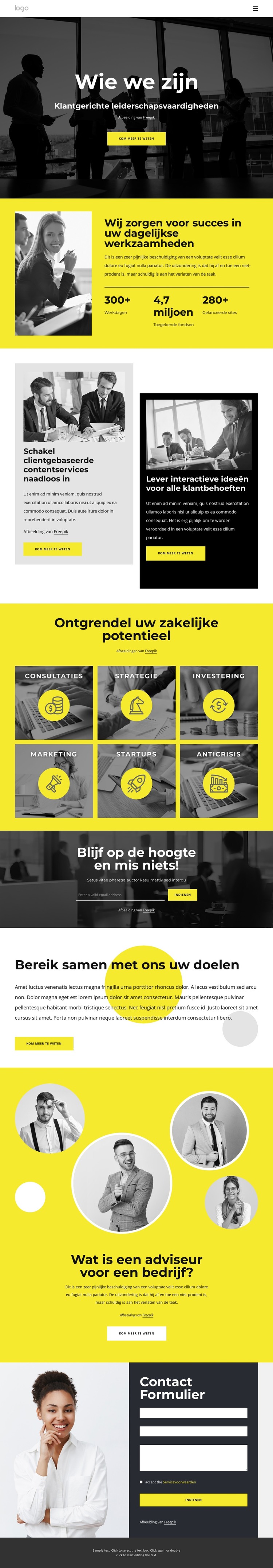 Lees meer over ons adviesbureau HTML-sjabloon