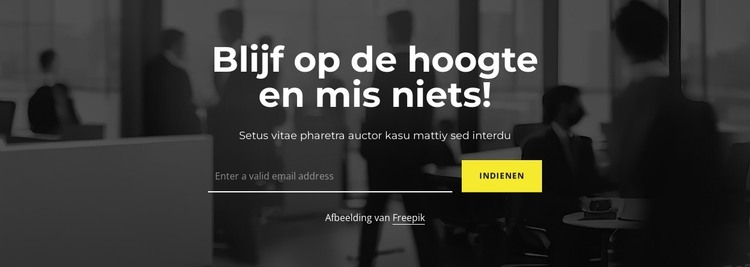 Blijf op de hoogte HTML-sjabloon