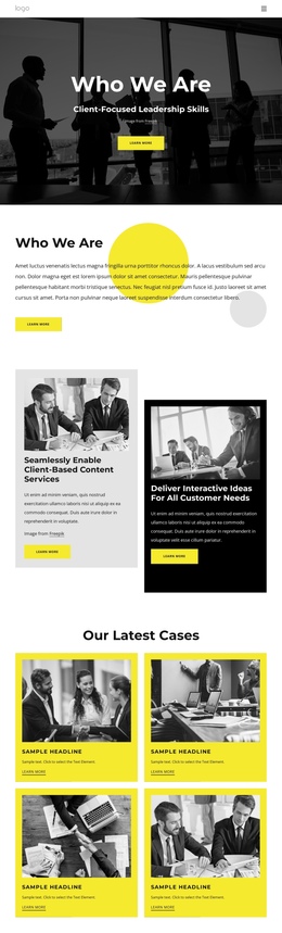 Learn More About Our Consulting Agency - Ultimate One Page Template