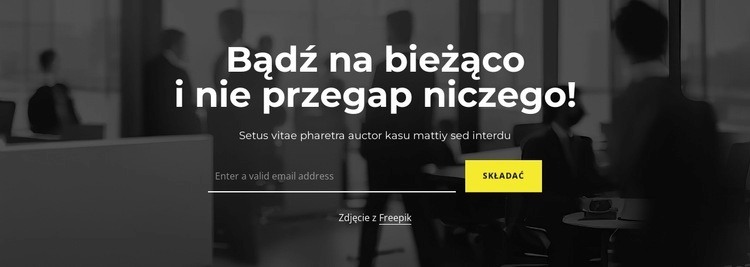 Bądź na bieżąco Kreator witryn internetowych HTML