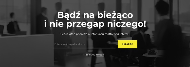 Bądź na bieżąco Motyw WordPress