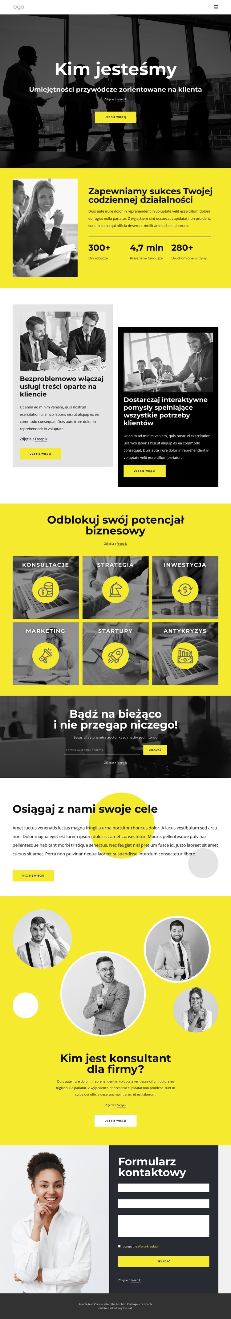 Dowiedz się więcej o naszej agencji konsultingowej Szablon HTML