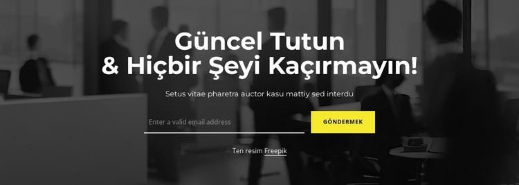 Güncel kalın HTML Şablonu