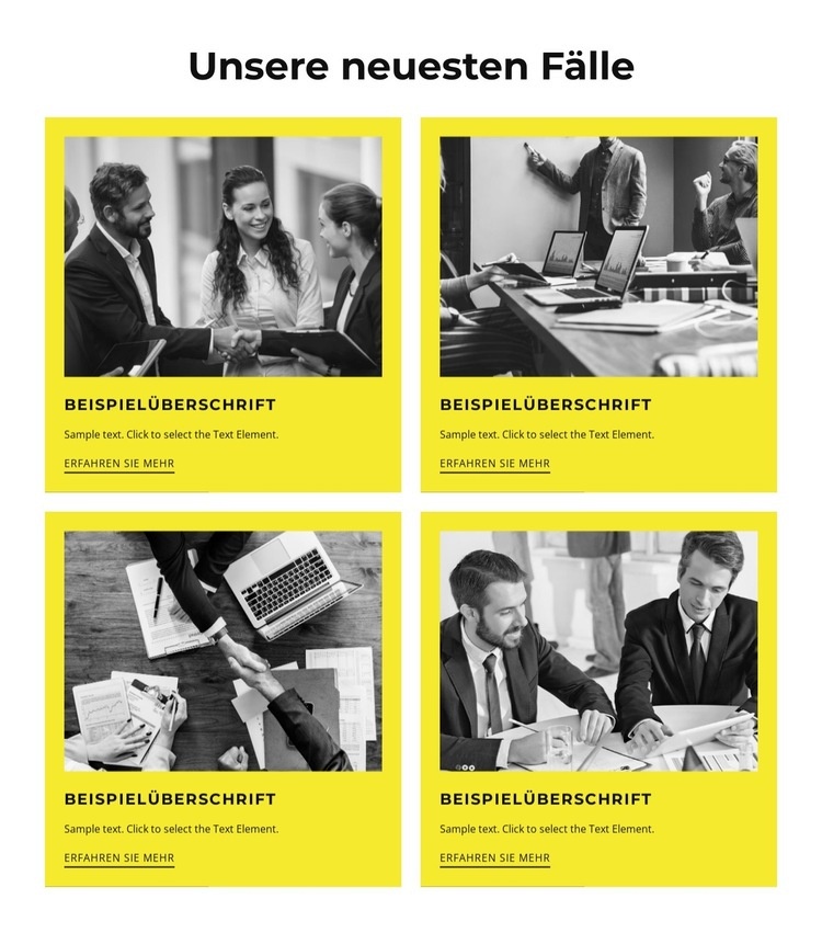 Unsere neuesten Fälle HTML5-Vorlage