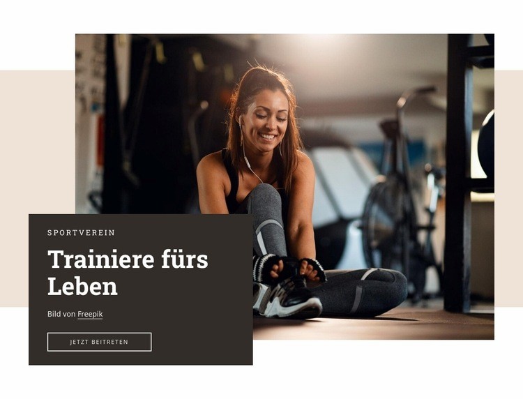 Trainiere fürs Leben Website design