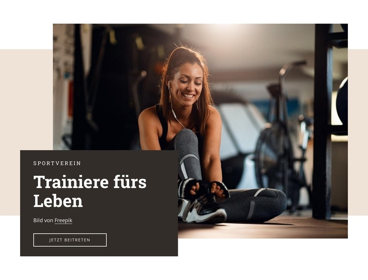 Trainiere fürs Leben Website-Vorlage