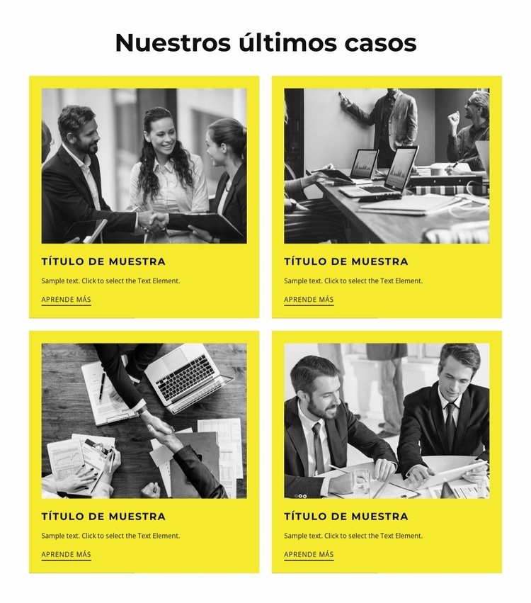 Nuestros últimos casos Página de destino