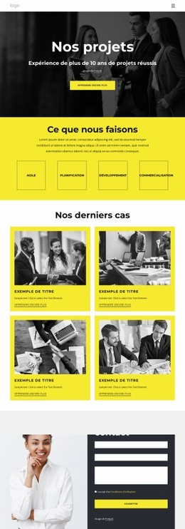 Nos Success Stories En Conseil - Page De Destination Créative Et Polyvalente