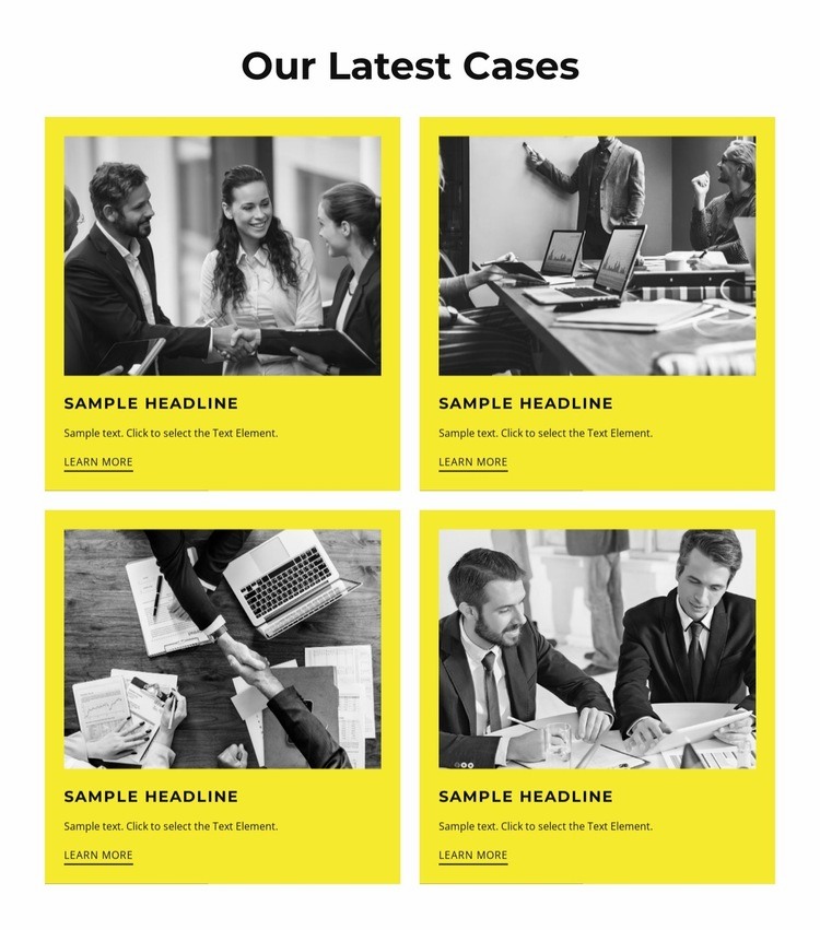 Our latest cases Homepage Design