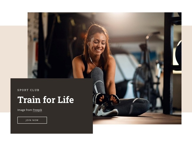 Train for life Homepage Design