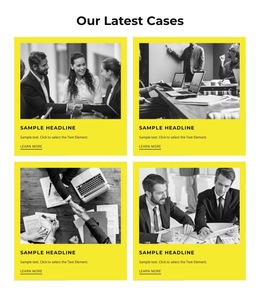 Our Latest Cases - Website Design Template