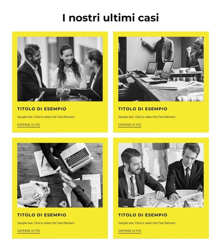 I nostri ultimi casi Modelli di Website Builder