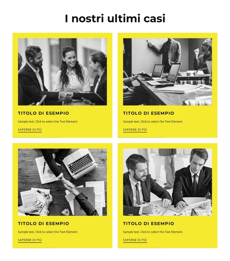 I nostri ultimi casi Modello di sito Web