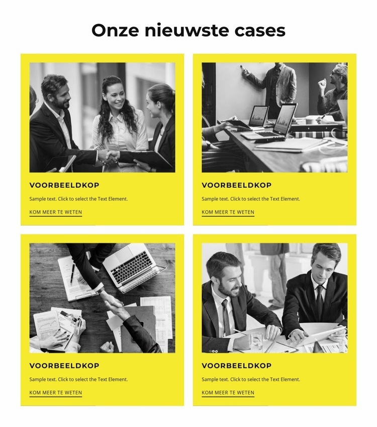 Onze nieuwste cases HTML5-sjabloon