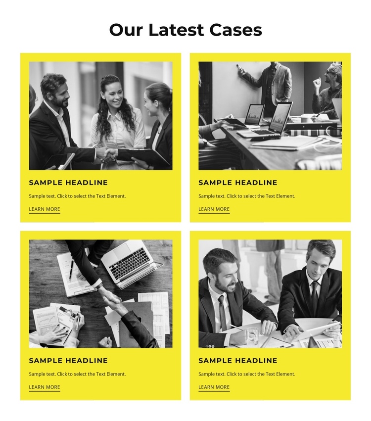 Our latest cases One Page Template
