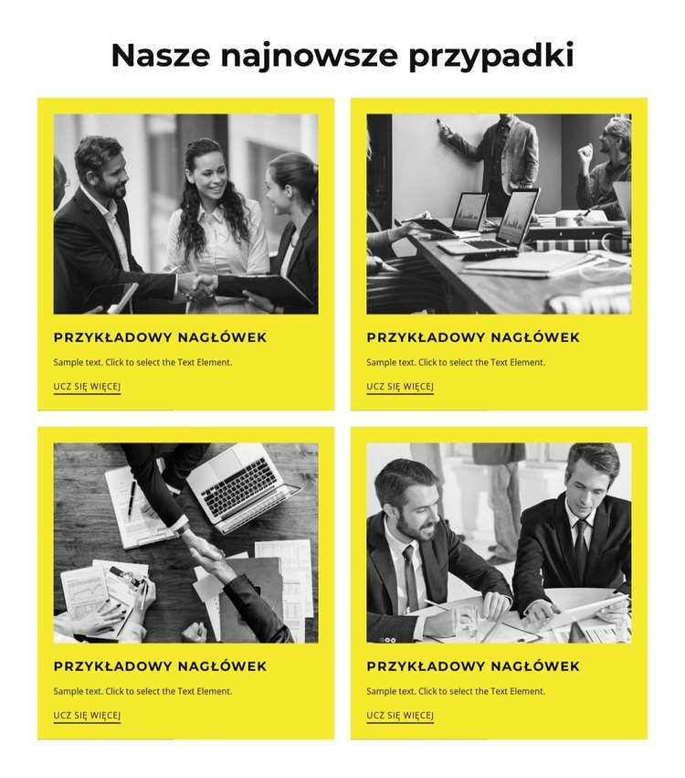 Nasze najnowsze przypadki Motyw WordPress