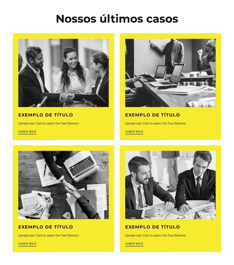 Nossos últimos cases Template CSS