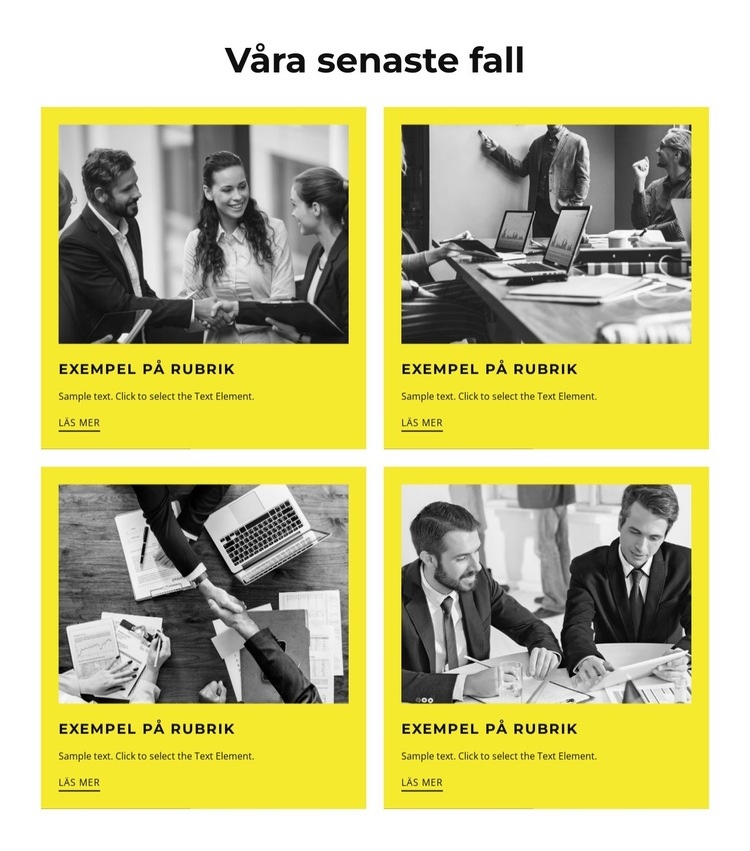 Våra senaste fall Hemsidedesign