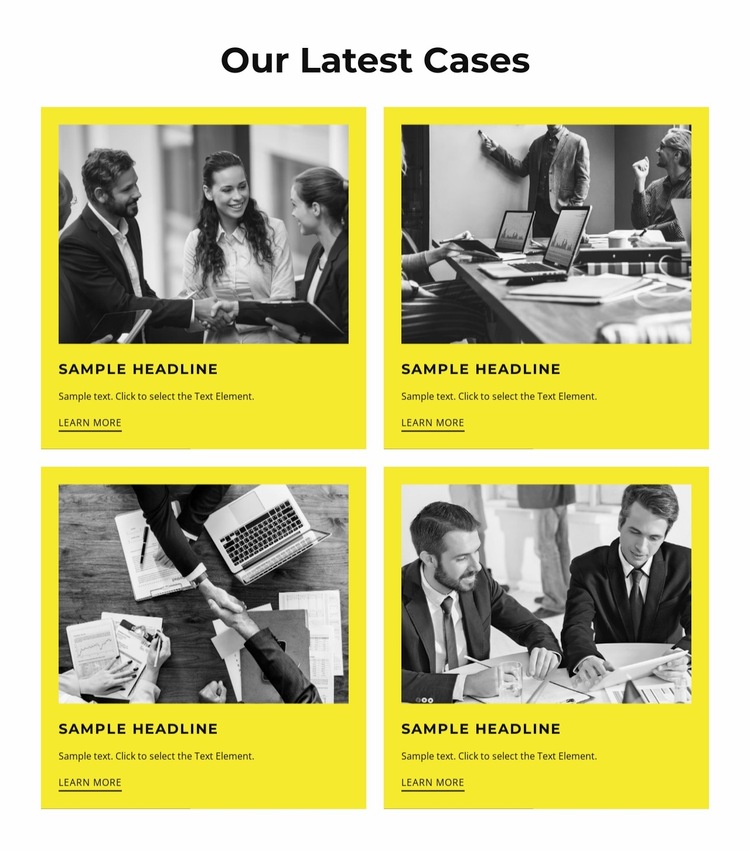 Our latest cases Website Builder Templates