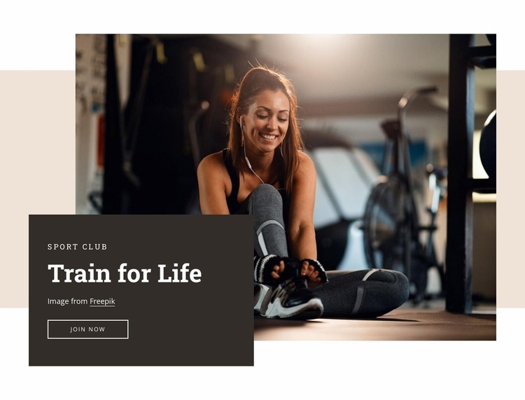 Train for life Website Mockup