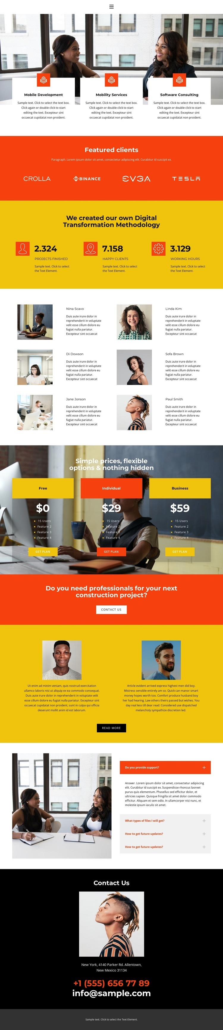 The beginning of your career Homepage Design