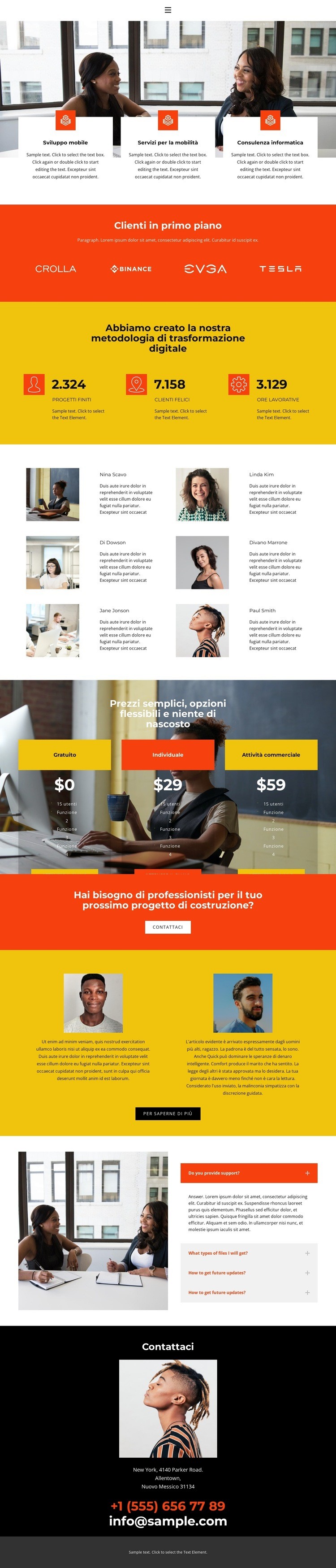 L'inizio della tua carriera Mockup del sito web