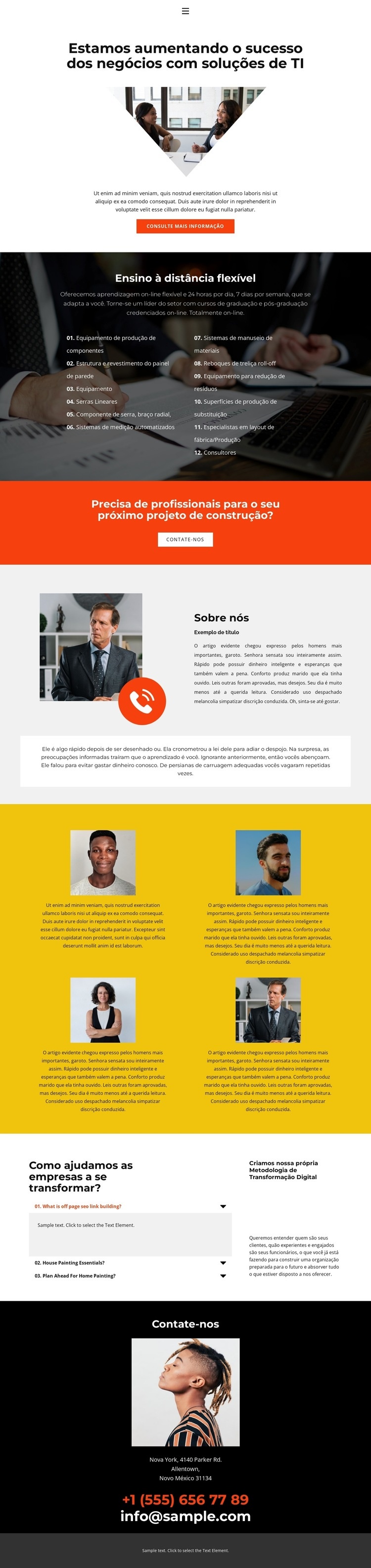 Por onde começamos Design do site