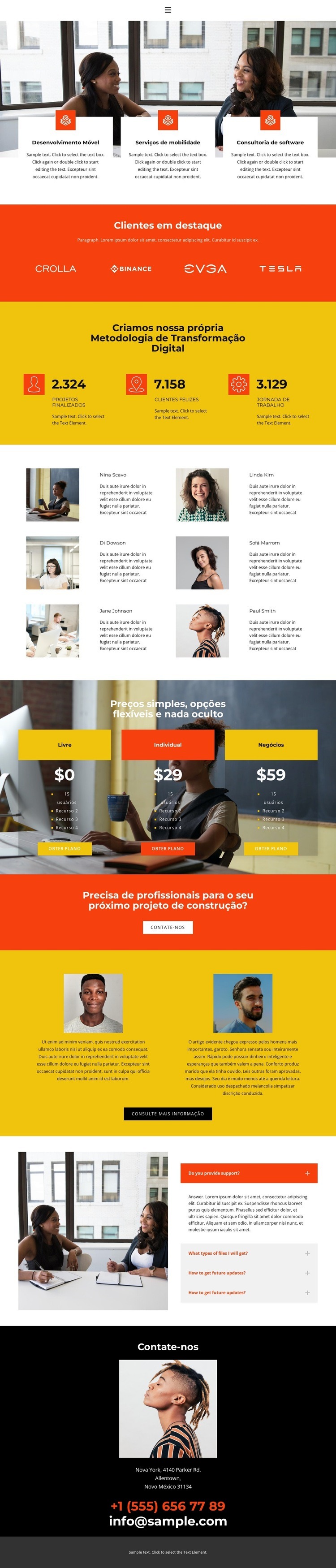 O início da sua carreira Modelo HTML5