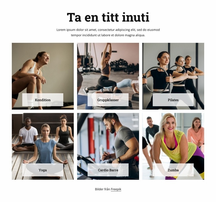 Nå dina träningsmål med oss CSS -mall