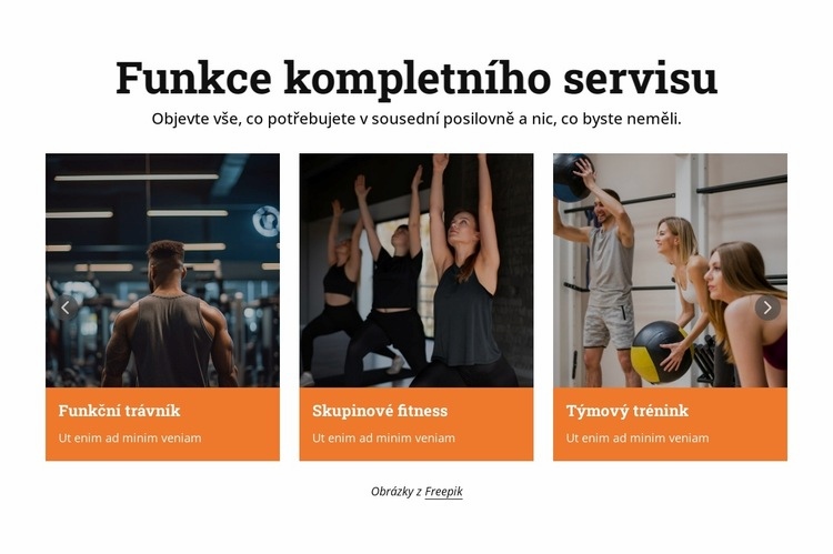 Fitness služby Šablona CSS