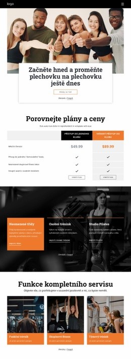 Cvičební Programy – Stažení Šablony HTML