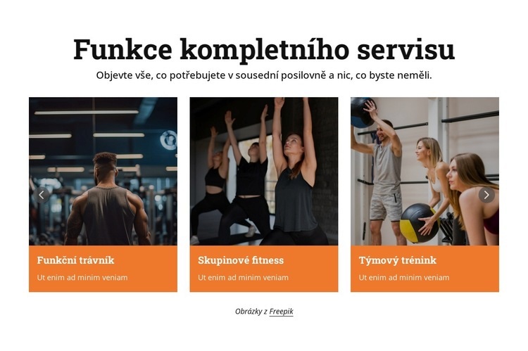 Fitness služby Šablona